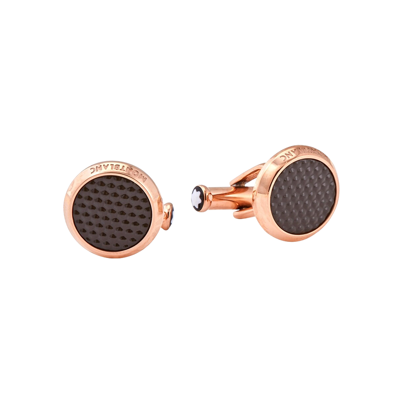 MONTBLANC MeisterstĂŒck Lacquered Stainless Steel Cufflinks Men's Gift Gold/Brown 118603