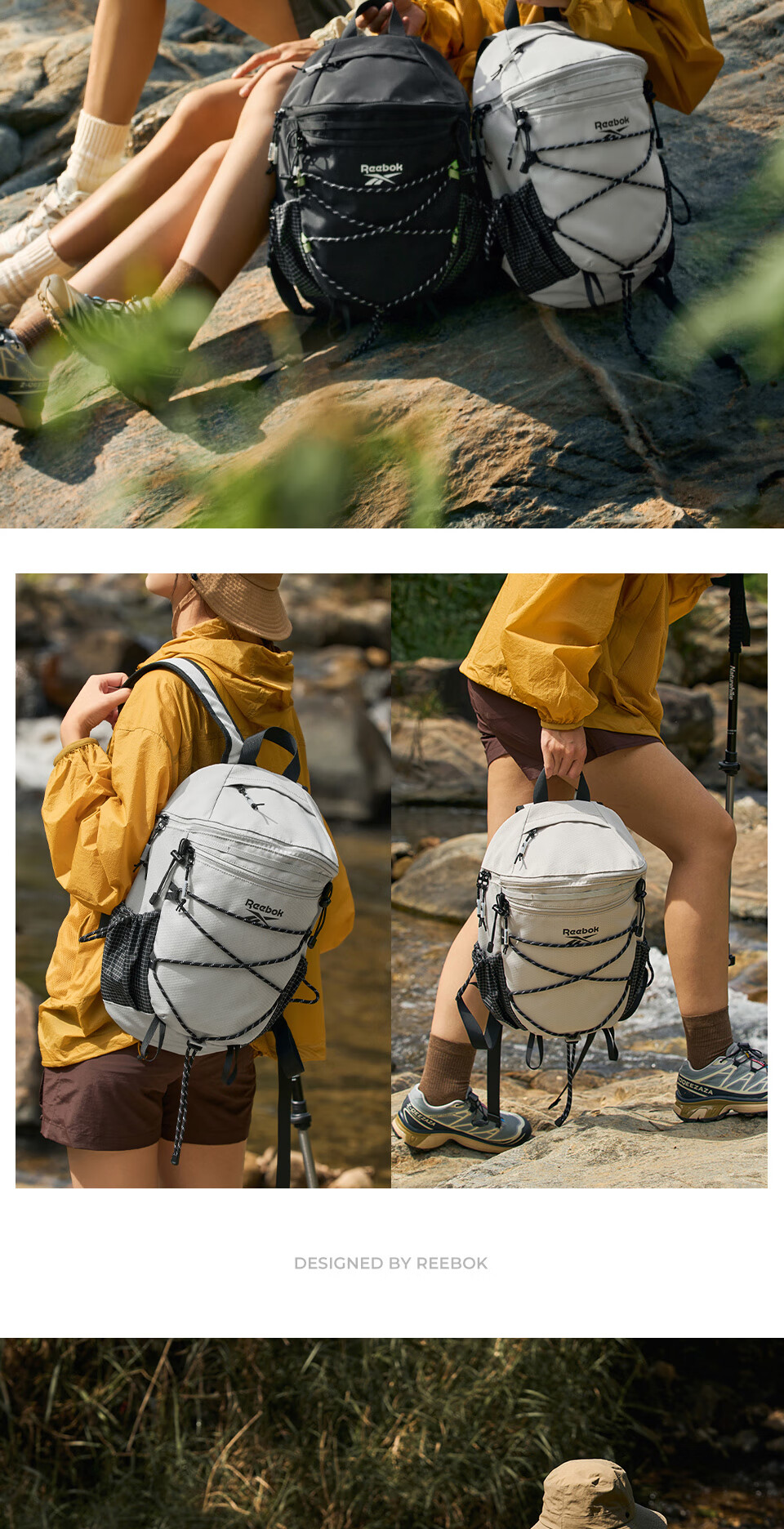 Reebok Lightweight Sports Men's Backpack Outdoor Travel Hiking Mountaineering Water-Resistant Mountain Bag for Women 10