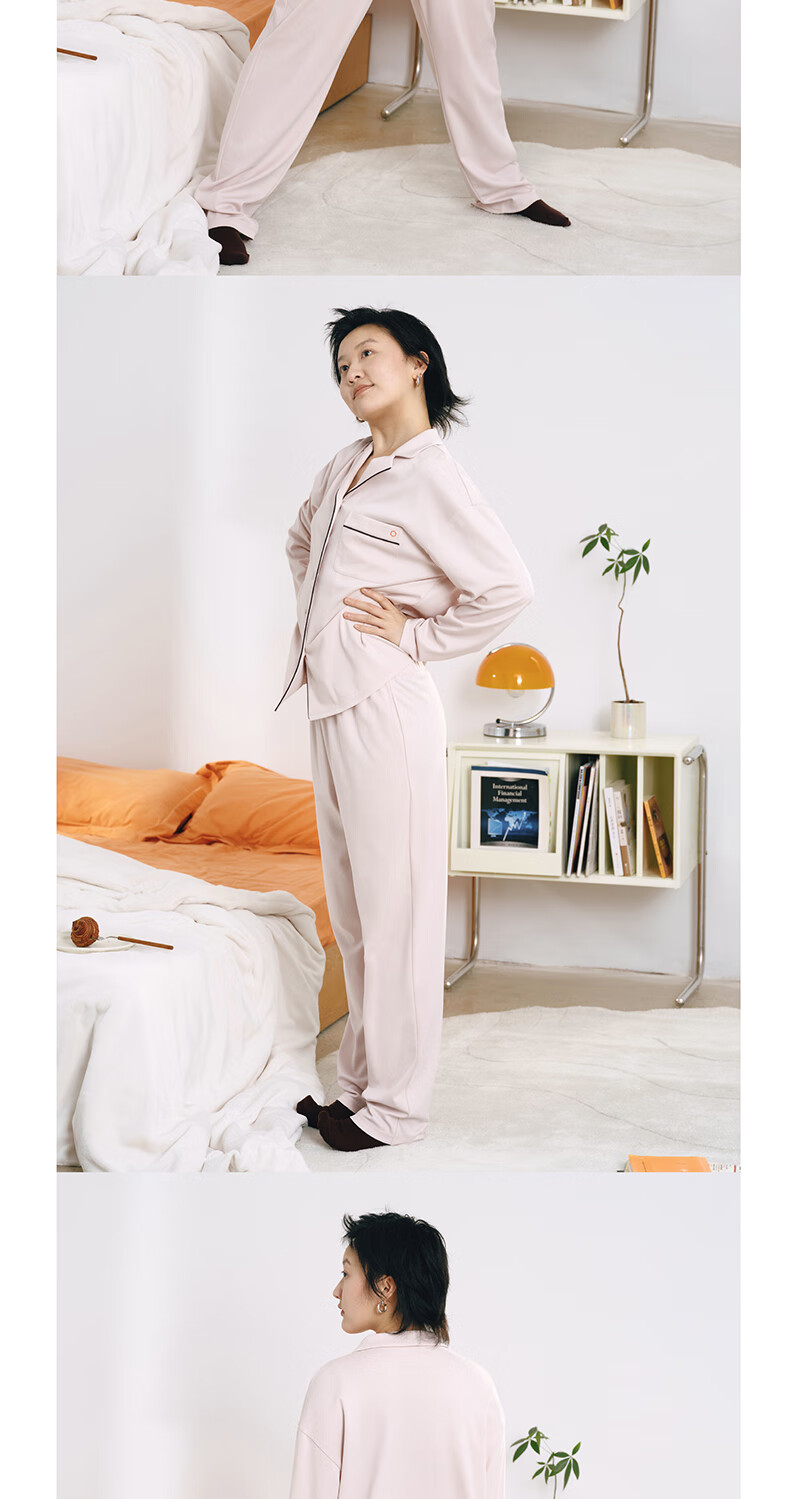 NEIWAI Orange Label [Good Lying Series] Couples' Pajama Cotton Sleepwear Set for Men And Women, Non-Pilling Breathable Loungewear 9