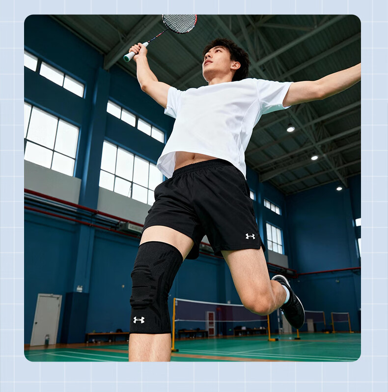 Under Armour Knee Brace Sports Warm Running Meniscus Basketball Football Badminton Patella Mountaineering Knee Joint Support for Men and Women 9