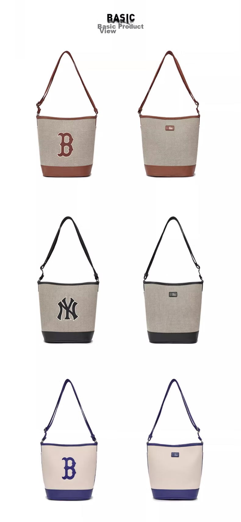 MLB Handbag, Women's Bucket Bag, Crossbody Bag, Shoulder Bag, Tote Bag, Travel Bag, Sports Bag, 3ABMS072N-50BKS 9