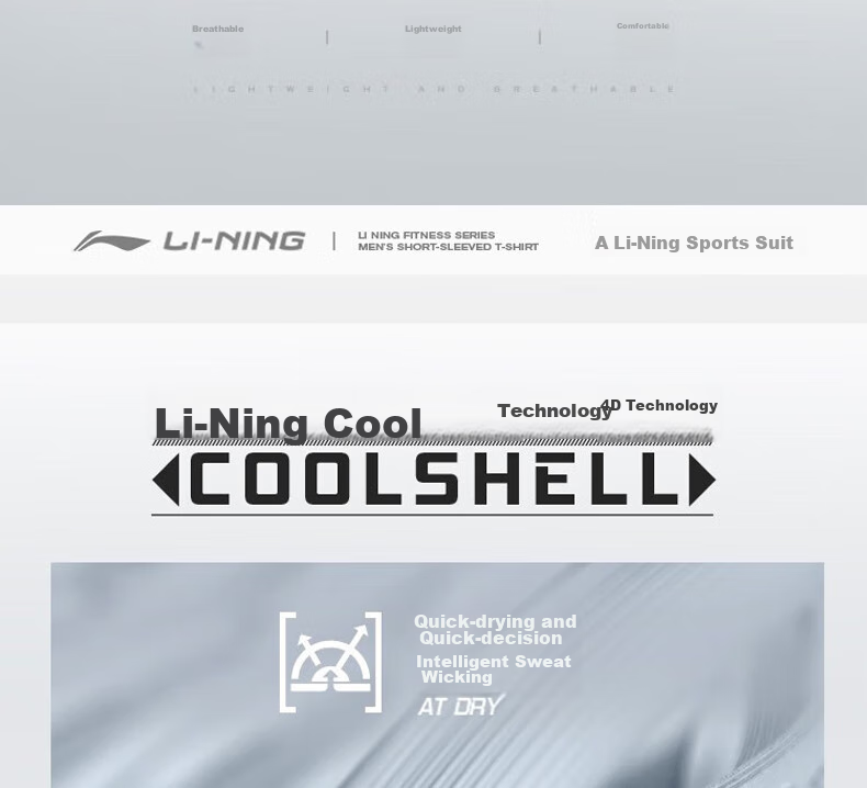 Li-Ning Sports Set, Summer Men's Ice Silk Short-Sleeve Shorts, Quick-Dry Shirt, Running T-Shirt, Soccer, Badminton, Fitness, Basketball Uniform 6