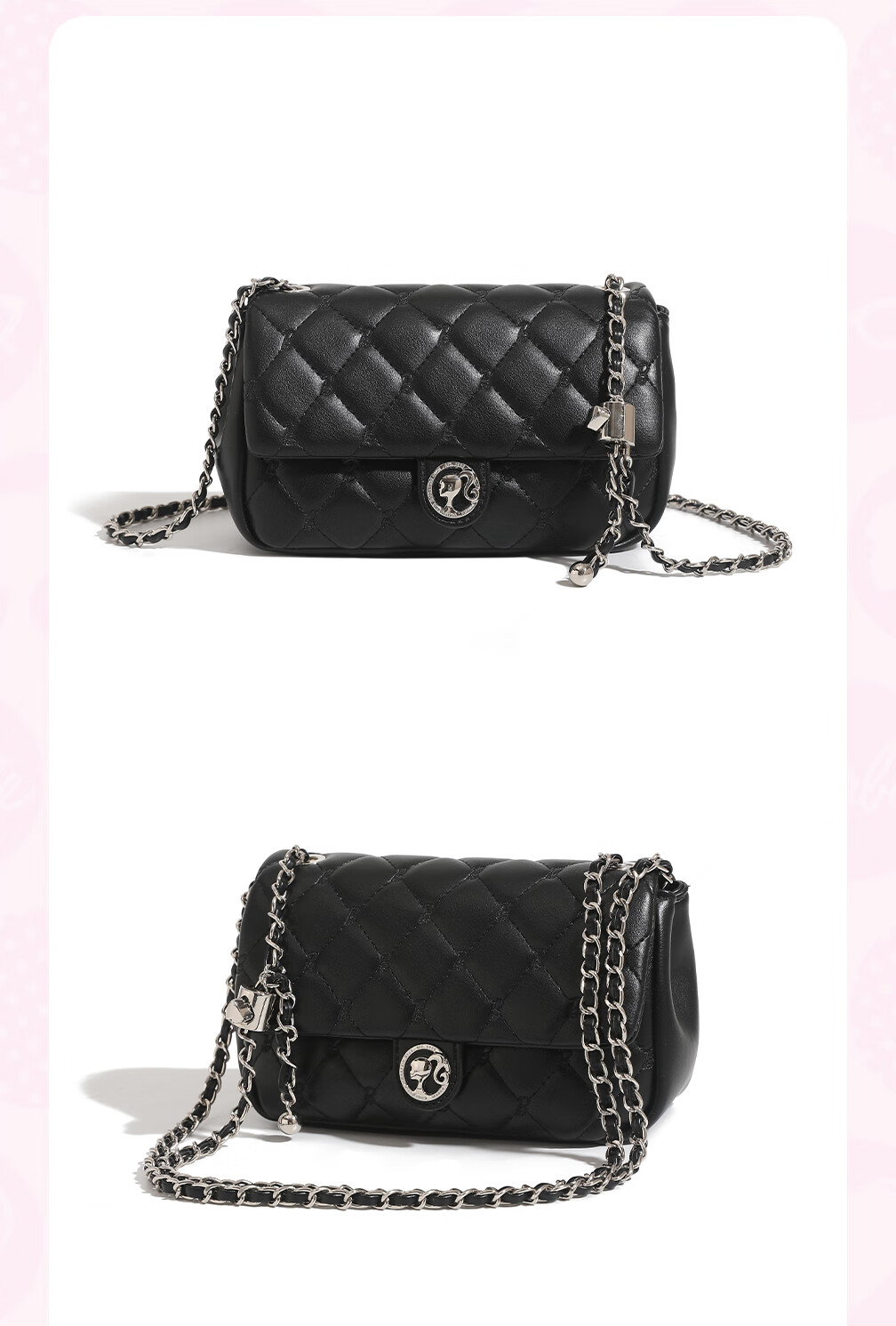 Barbie Women's Bag Luxury 2026 New Small Chanel Style Quilted Commuter Crossbody Shoulder Bag Birthday Valentine's Gift 5