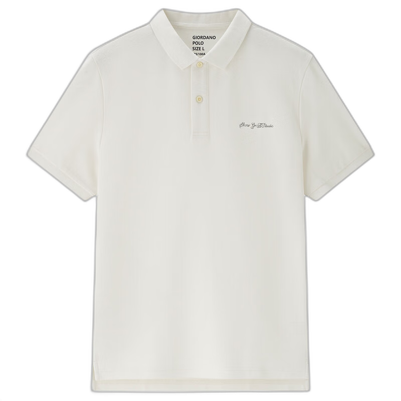Giordano Comfortable Antibacterial Polo Shirt for Men with High-Tech Ice Oxygen Cooling Embroidery Lapel Short-Sleeve Top 01014381