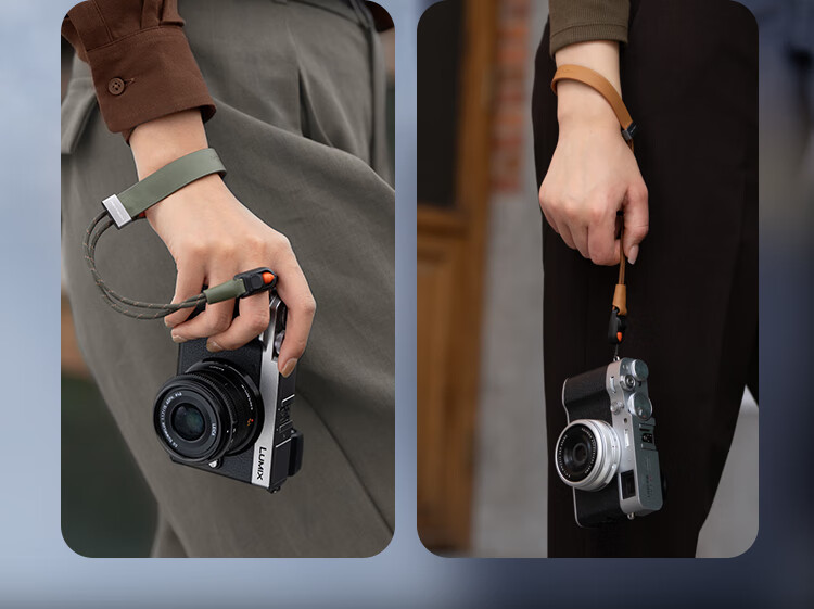 PGYTECH Camera Wrist Strap Dandelion Slim Quick Release DSLR Shoulder Strap for Nikon Z5 Fuji XT30 Canon G7X2 Sony ZVE10 Vintage Quiet Night Black 16