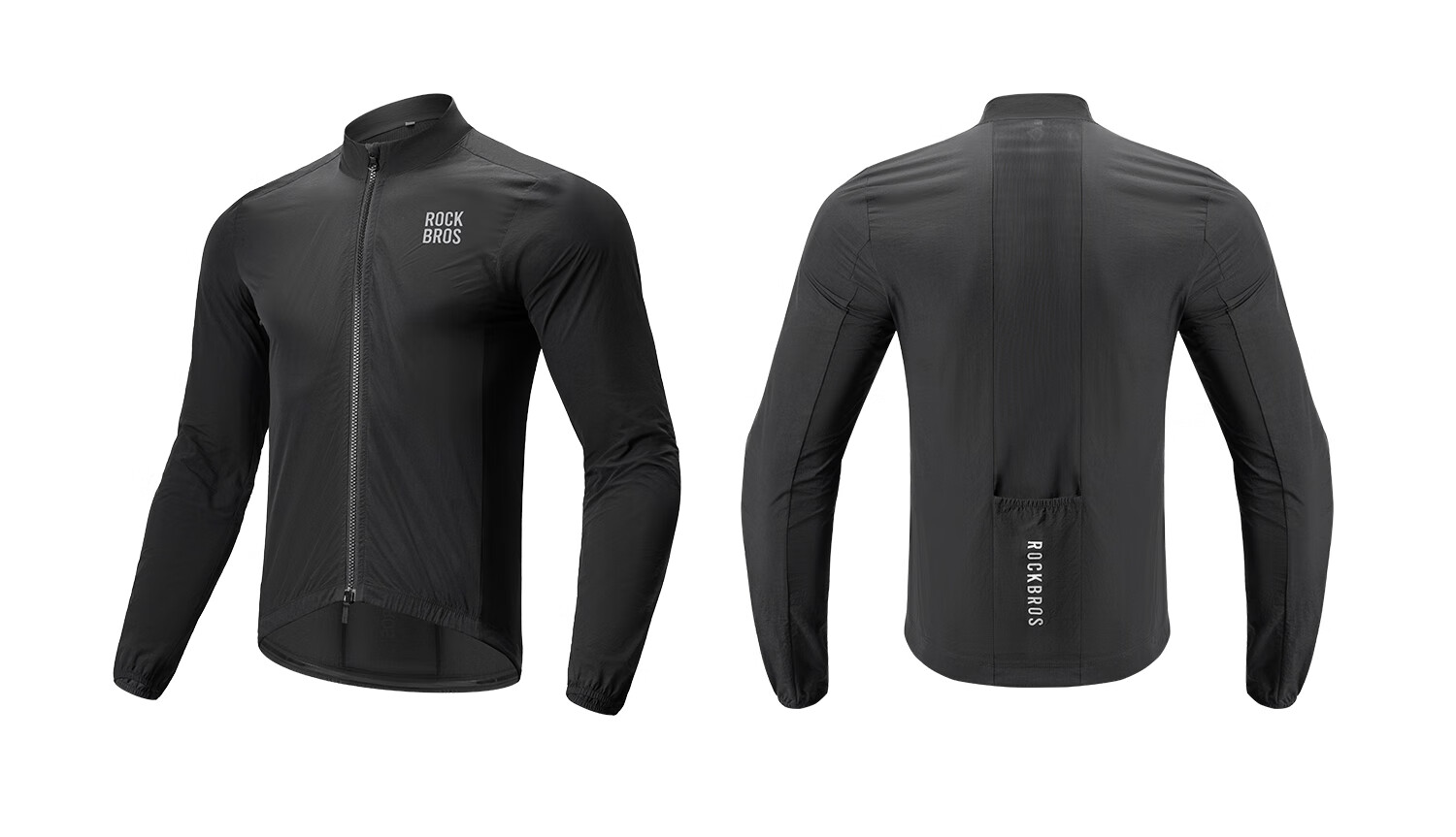Rockbros Spring Summer Cycling Windbreaker Windproof Sunscreen Cycling Jacket Road Bike Breathable Men's Black L 4