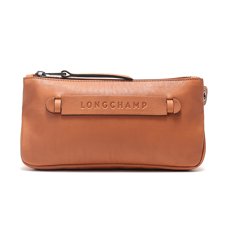 【珑骧手拿包】longchamp 珑骧 2019新品 女士浅蓝色牛皮手拿包 1046