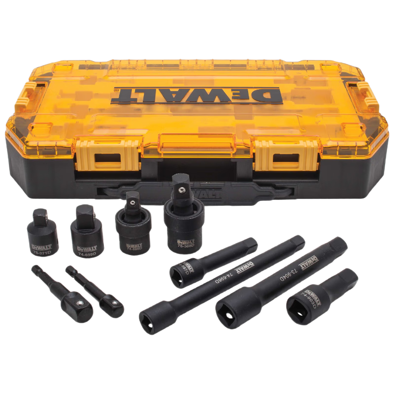 DEWALT 10-Piece 3/8 & 1/2 Air Impact Socket Accessory Set