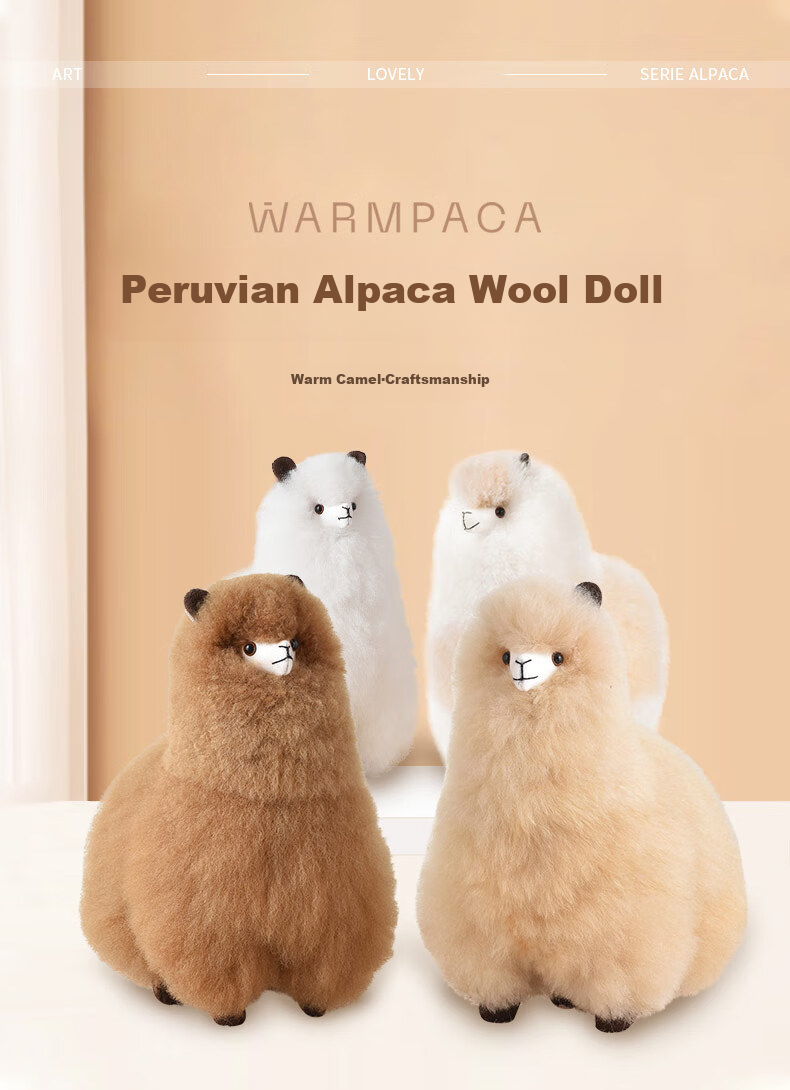 Warmpaca Alpaca Plush Toy, Stuffed Animal Gift for Girls, Doll Pillow, Graduation And Birthday Present 1