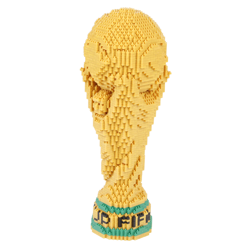 Gaozhile High-Difficulty Giant Puzzle Building Blocks Football World Cup Trophy Toy Birthday Christmas Gift for Boys and Girls