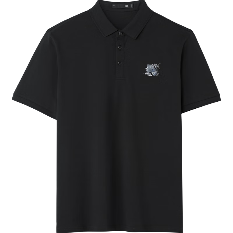 HLAHLA Men's Short Sleeve Polo Summer 2026 Chinese Dragon Series Cooling Short Sleeve Father's Day Gift