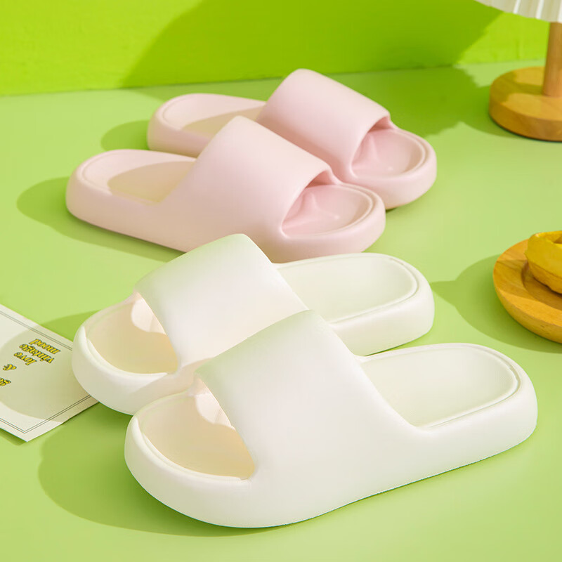 XGGC Summer Kids Slip-On Sandals Parent-Child Indoor Home Thick Sole Non-Slip Bath Boys Girls Outdoor Yellow Size 38-39