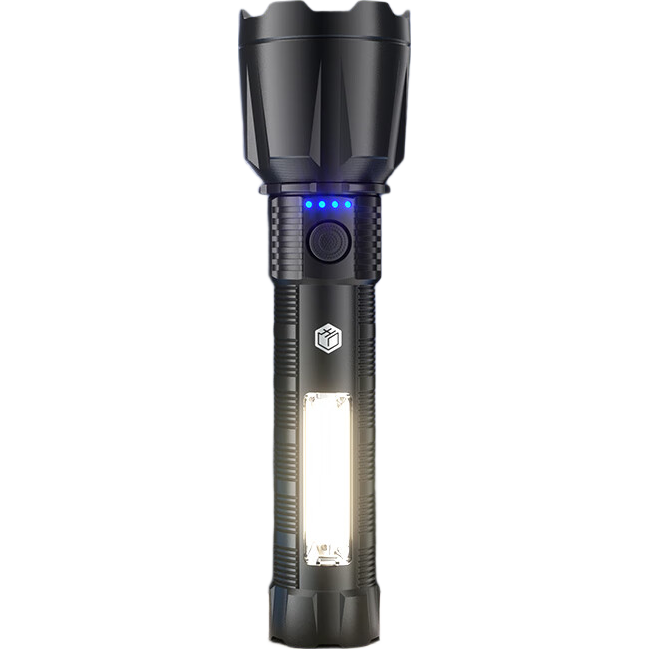 JD Jingzao Zoomable High-Power Long-Range Flashlight Outdoor Multifunctional Side Light Rechargeable Lithium Battery Ultra-Long Endurance