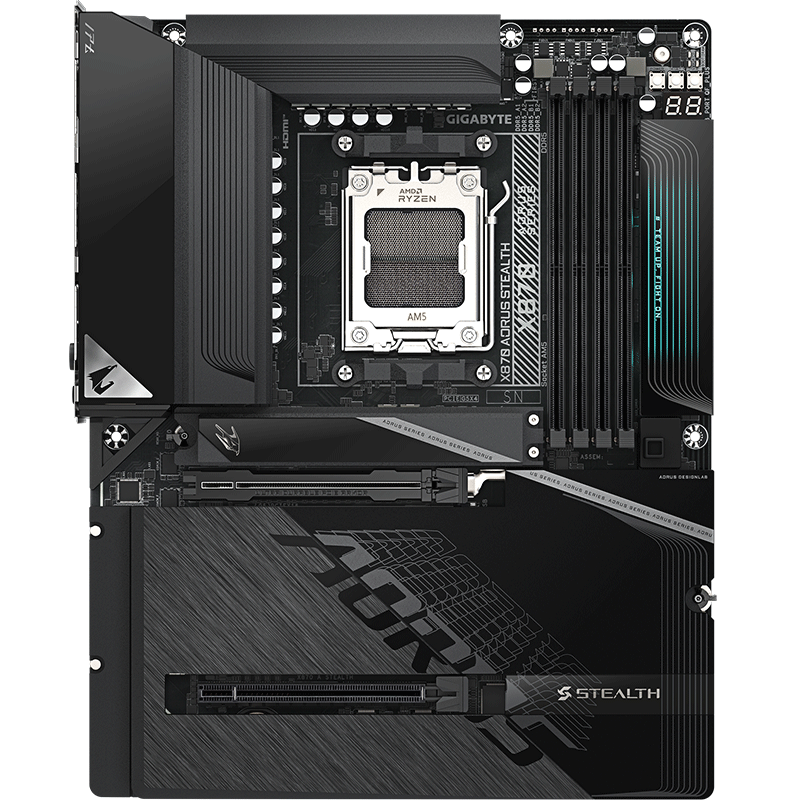 GIGABYTE X870 AORUS STEALTH Backplate Mini ITX Motherboard DDR5 AMD CPU AM5 9700X 9950X 9900X 9600X Compatible