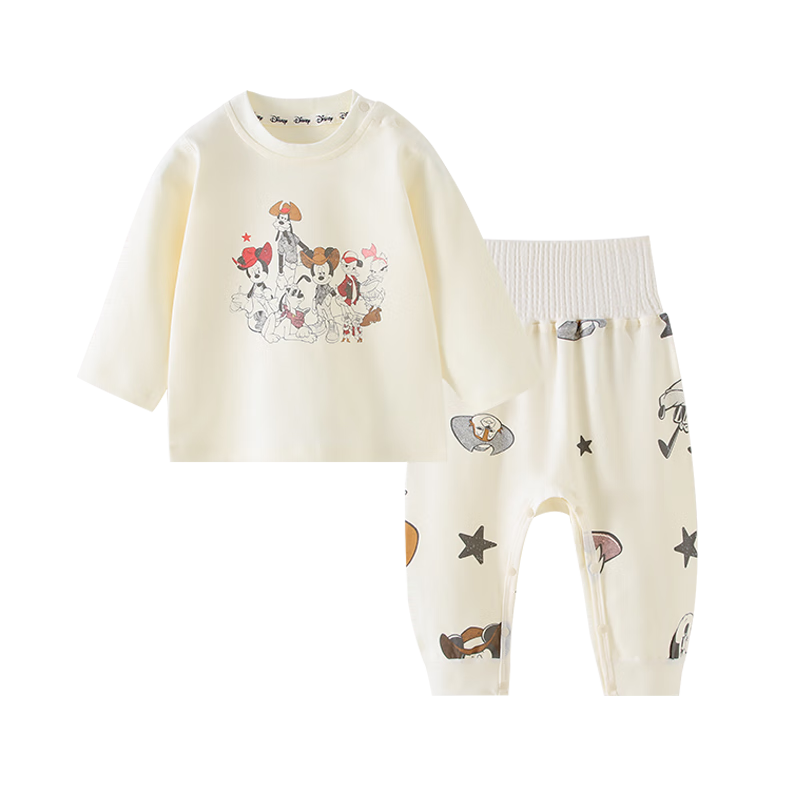 Disney Kids Cotton Pajama Set Autumn Long Johns Boys Girls Baby Homewear Spring Fall 100