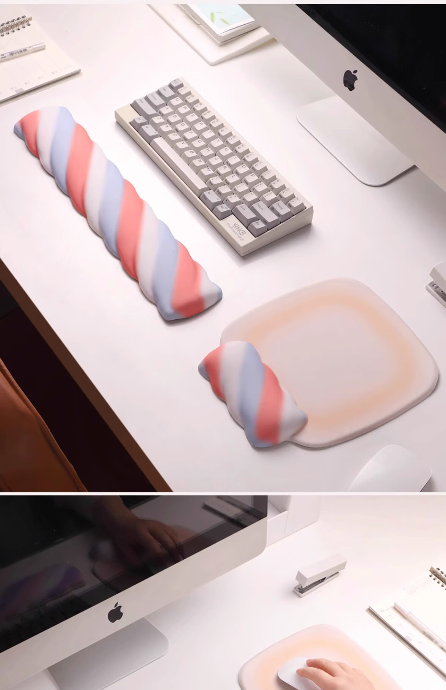 KPTE Creative Lollipop Keyboard Wrist Rest Mouse Pad Silicone Ergonomic Memory Foam Office Mat Cute Girls High-Value Ins Style 7