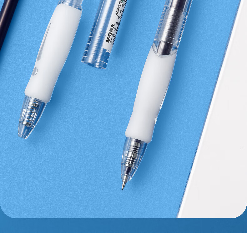 M&G 1008 Retractable 0.5mm Blue Gel Pen, Quick-Dry Signature Pen, Practical Student Exam Pen, Blue 12-Pack AGP023X9B 11