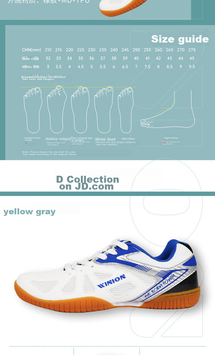 WINION Selected Table Tennis Shoes for Men And Women, Non-Slip And Wear-Resistant Table Tennis Sports Shoes, Starting Point White And Black, Size 38 6
