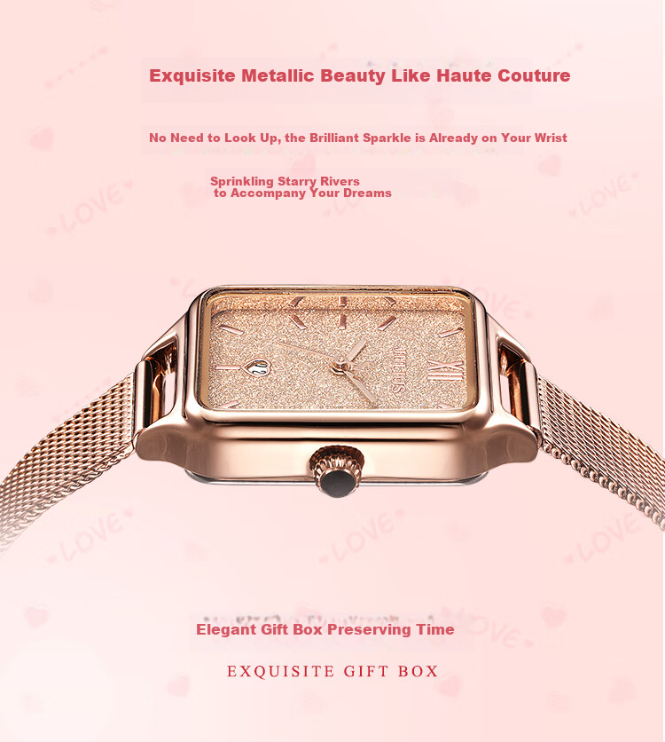 Julius Women's Watch Brand New Gradient Starry Sky Calendar Fashion Student Exam Quartz Watch, Starry Green JA-1503B 14