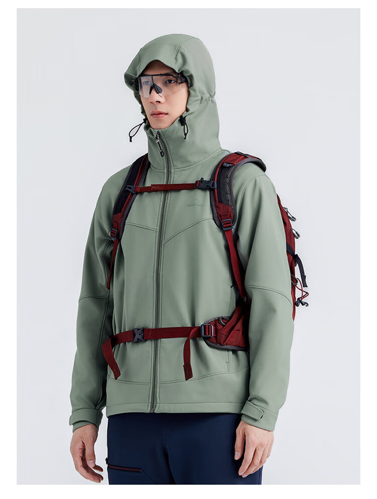Toread Seals Men's Softshell Jacket Spring Outdoor Mountaineering Fleece Lined Warm Windproof Breathable Sports Loose Fit Coat 14