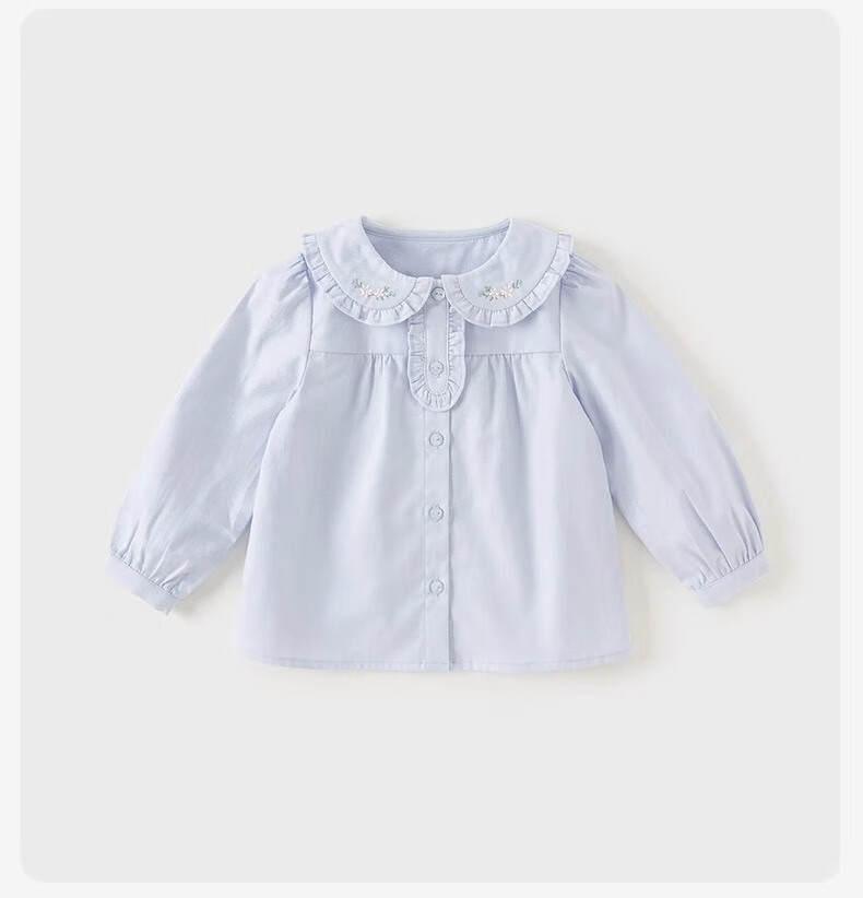 DAVE & BELLA Girls' Cotton Shirt, Autumn Wear, Baby Long-Sleeve Blouse, Children's Stylish White Top 11