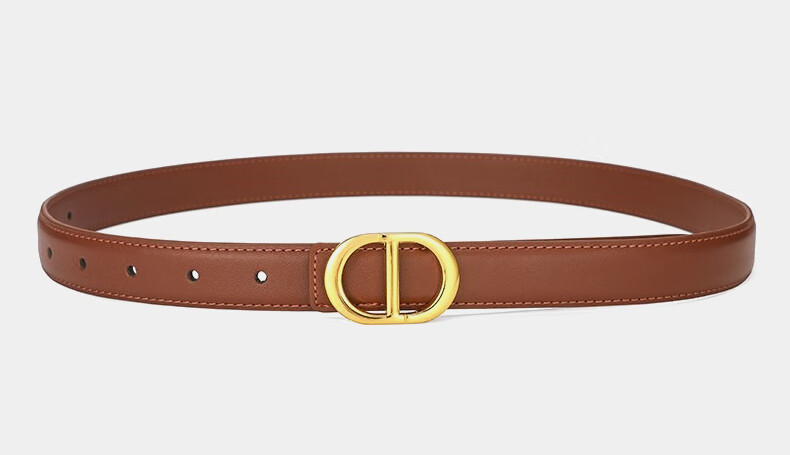 TUCANO Women's Leather Belt Denim Waist Belt Korean Style Smooth Buckle Plate Buckle Pin Buckle Belt Birthday Gift for Girlfriend 5
