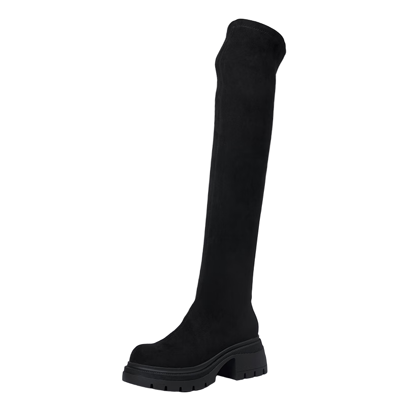 Josiny Over-the-Knee Boots 2025 New Elegant Women's High Tube Long Boots Autumn Winter Stretch Black 39