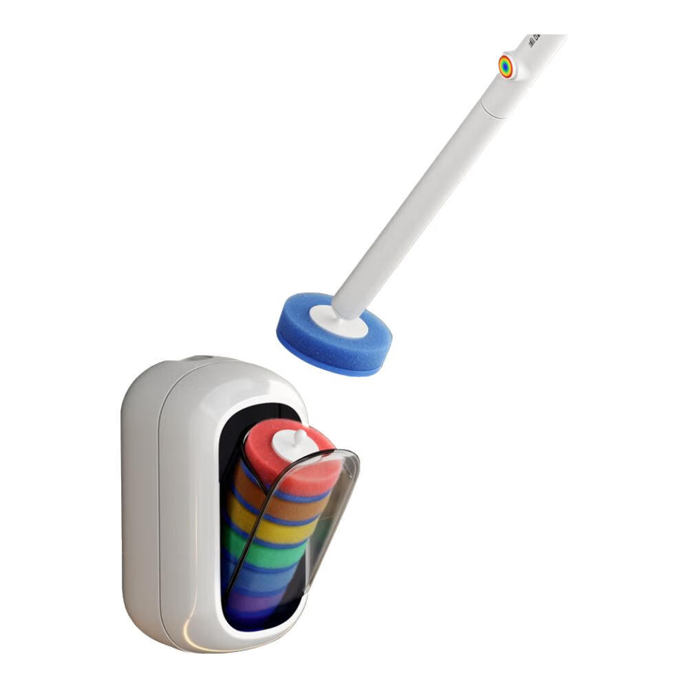 Jiabangshou Disposable Toilet Brush No Dead Angle Cleaning 2026 Household Bathroom Wall-Mounted Long Handle Brush 14 Replacement Heads