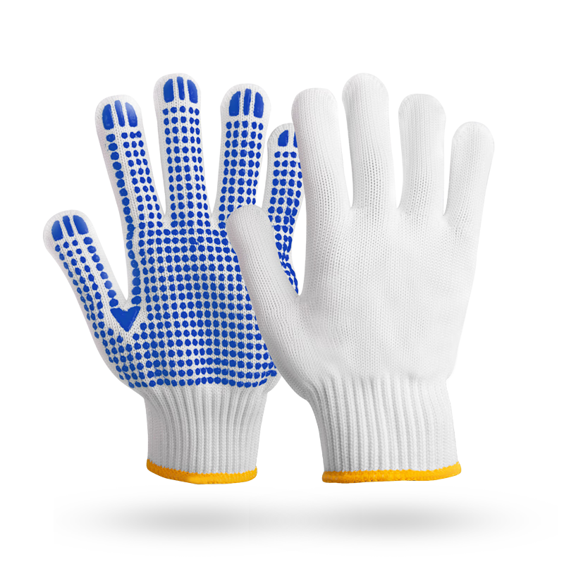 Deli Protective Work Gloves LQ630, Dotted Non-Slip Wear-Resistant Thread Gloves, Dotted Beads, 12 Pairs/pack, 12 Sets