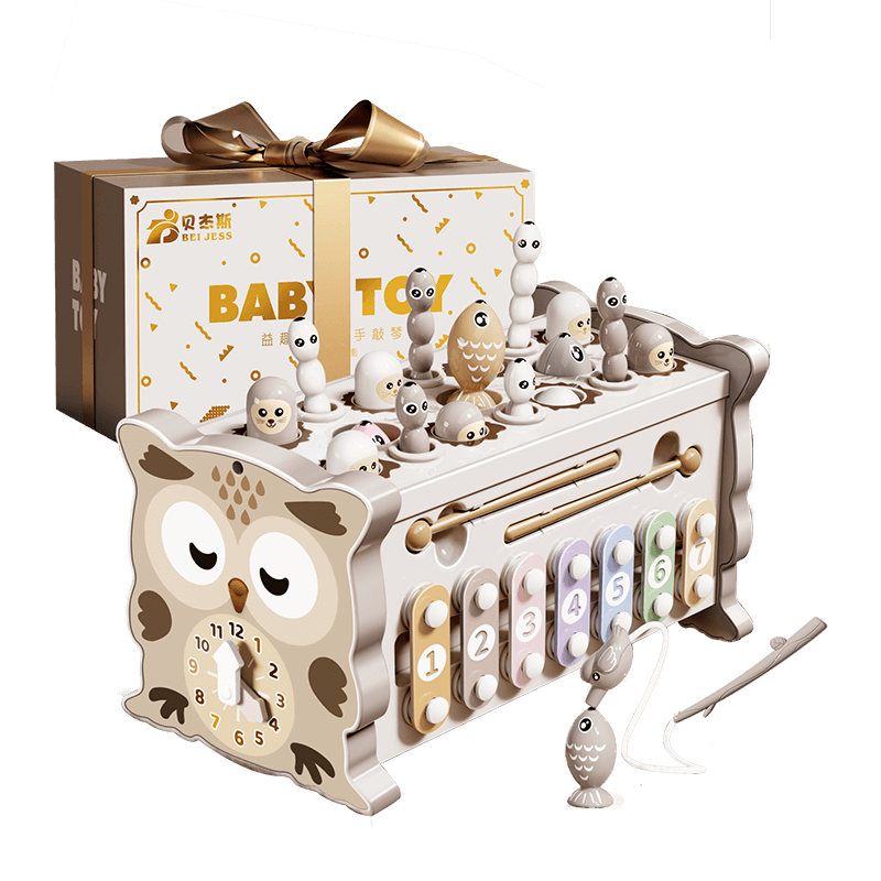 Kakabeier [First Birthday Gift] Infant Toy for 0-1 Year Olds, Multifunctional Six-Sided Montessori Early Education Gift for Baby's Full Moon Celebratio