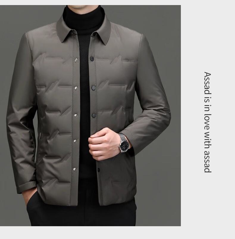 Pierre Cardin Men's Winter Down Jacket Business Lapel Windproof Warm Down Coat Casual Outerwear Dark Blue XL 14
