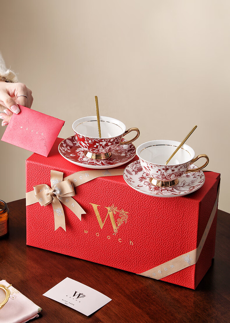 WOOCH Newlywed Gift Coffee Mug Set High-End Gift Box Ceramic Cups Housewarming Present New Home Souvenir 1