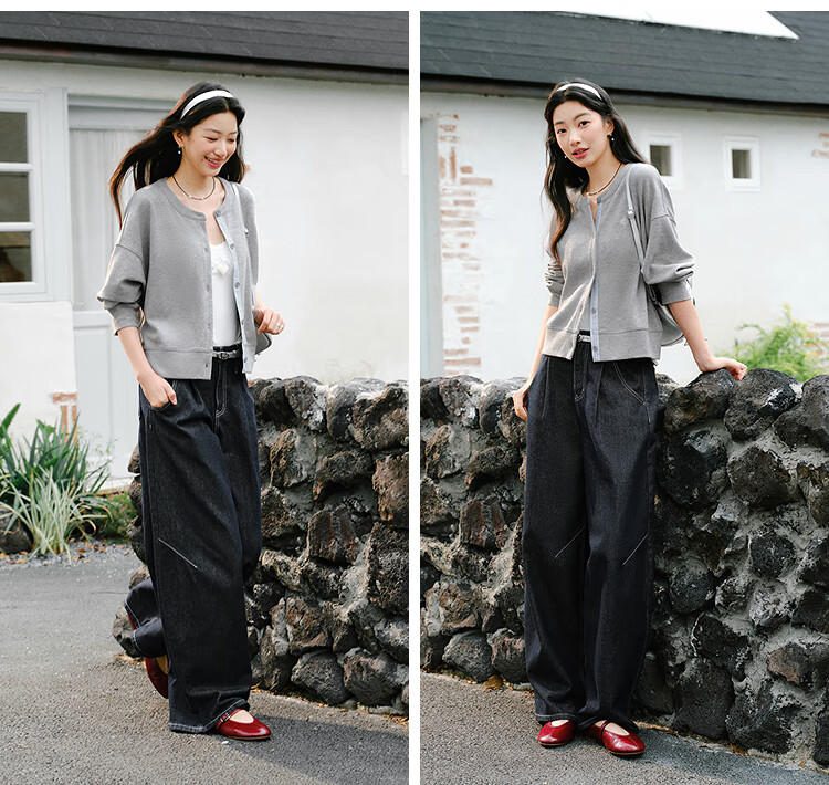 Semir Chen Xiaoyun Women's Spring Short Loose Drop Shoulder College Style Jacket 26 Commuter Jacket 109126108004 16