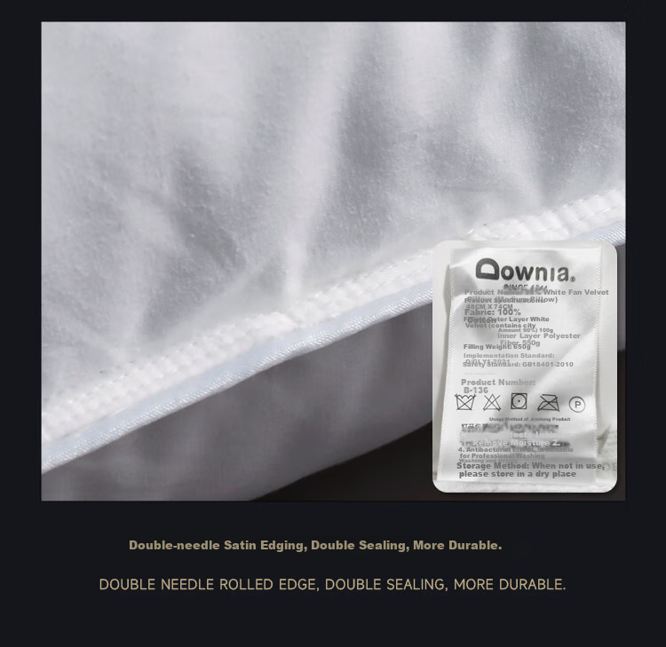 Downia Pillow, Five-Star Hotel down Pillow, Side Sleeping Cervical Pillow, 90% White Goose down Composite Pillow, 74*48CM 10