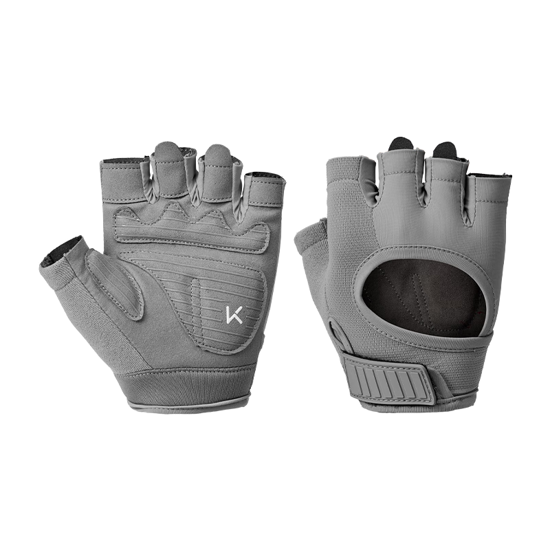 Keep Fitness Gloves for Men 3D Palm Pad Version Dumbbell Equipment Wrist Support Strength Training Wear-Resistant Non-Slip Gray XL