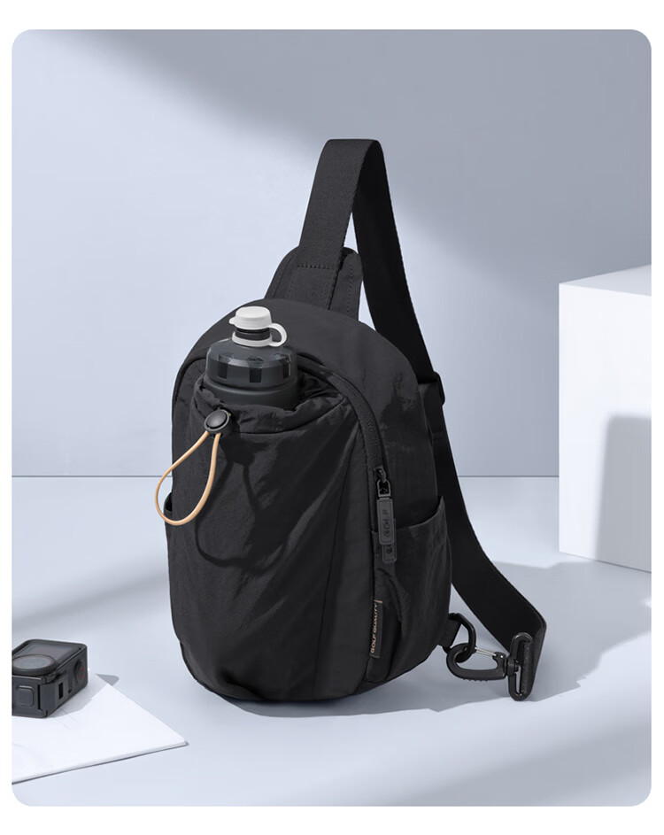 GOLF Men's Chest Bag Crossbody Shoulder Bag Unisex Phone iPad Bag Water Bottle Holder Water-Resistant Sports Cycling Small Backpack 25