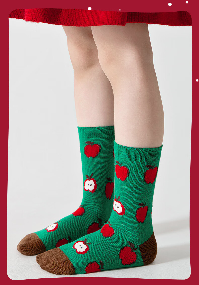 Miiow Christmas Gift Children's Socks Autumn Winter Cotton Girls Baby Kids Christmas Socks Boys Cartoon Mid-Calf Socks 10