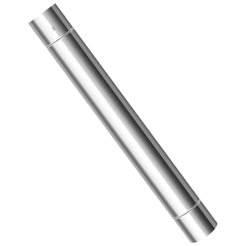 PURPAVWINNER 304 Stainless Steel Exhaust Pipe, High-Pressure Gas Water Heater Exhaust Pipe, Extension Pipe, Reinforced Chimney Pipe Fittings, 6*50cm Straight Pipe