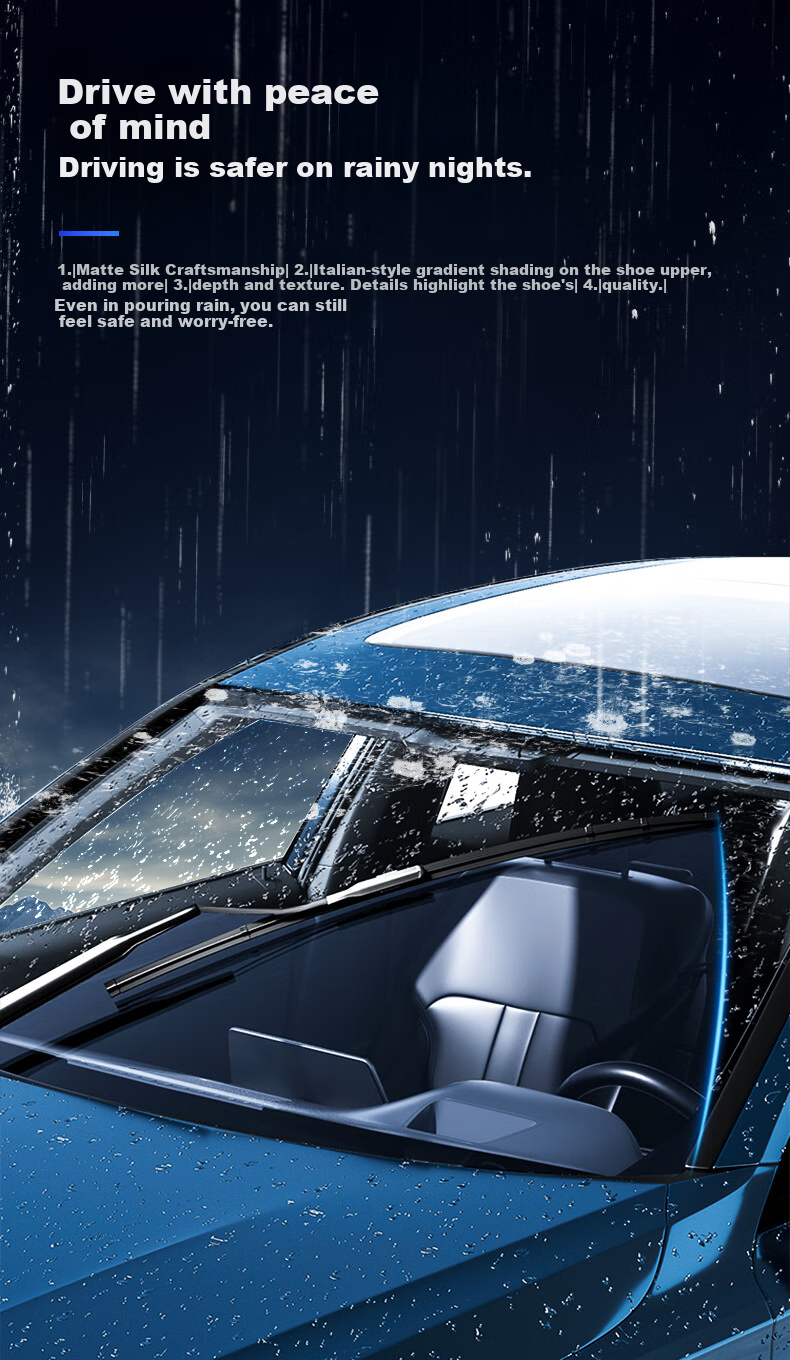 Qilinguang Windshield Wiper for BYD Tang/Tang EV/Tang DM/Tang DM-I/Tang DM-P, Boneless Wiper Blade 26/16 7