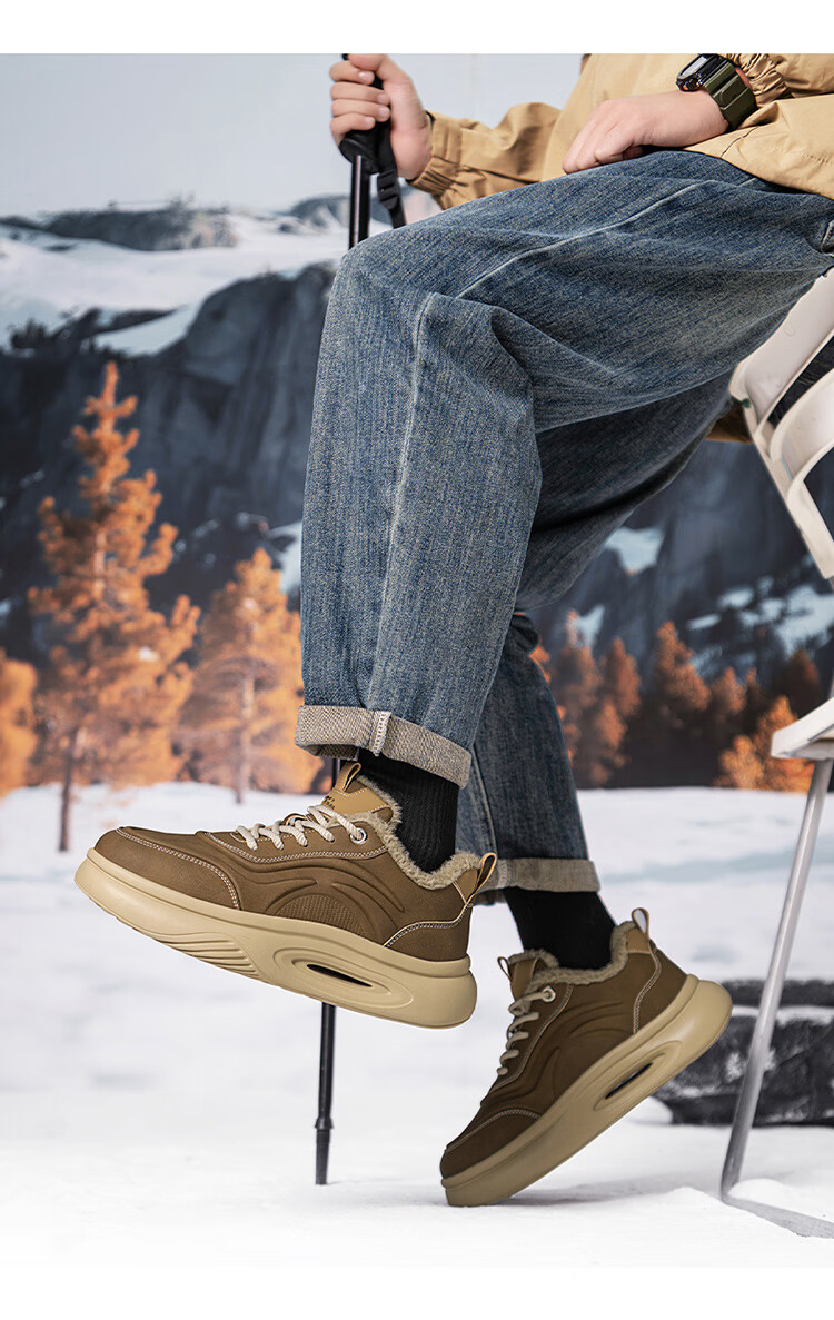 Bull Family Men's Shoes 2026 Spring New Trendy Fashion Durable Casual Soft Sole Height Increasing Versatile Sports Shoes 20