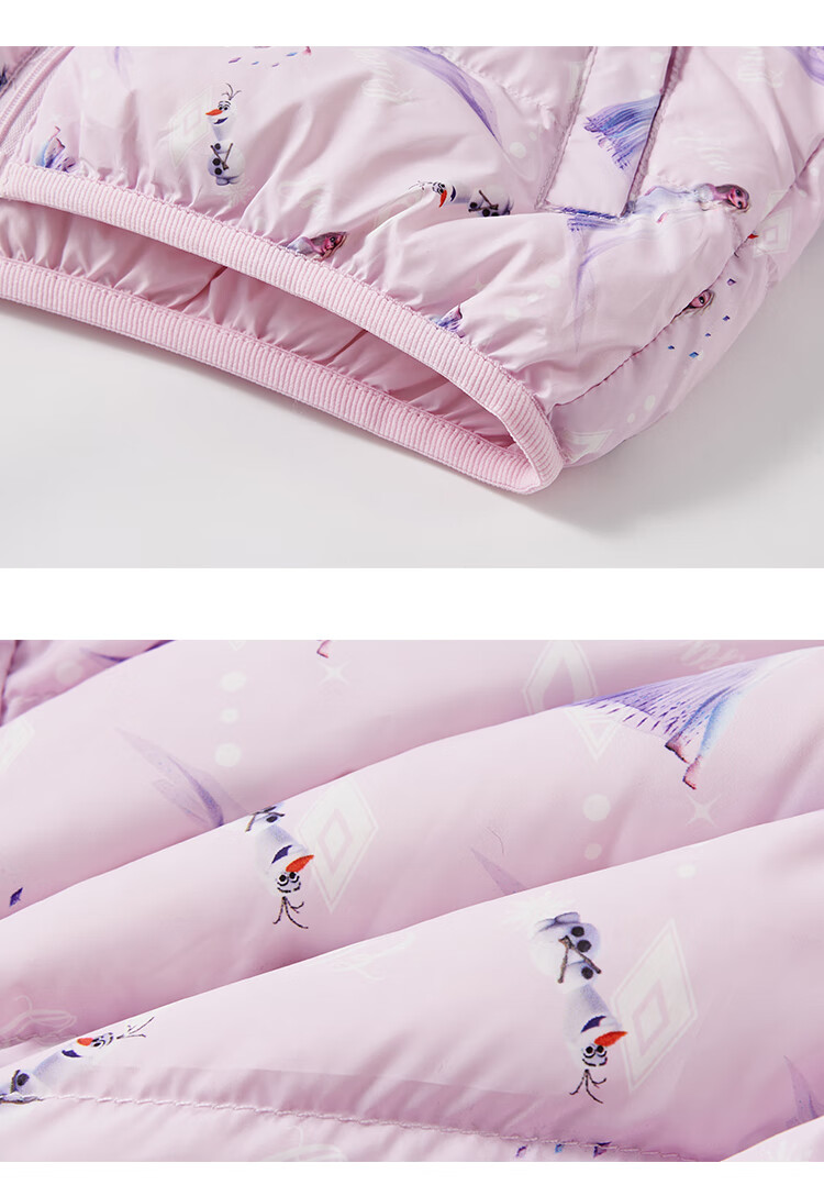 Disney Children's Lightweight Down Jacket Girls Cotton Coat 2026 Autumn Winter New Baby Short Down Jacket 9