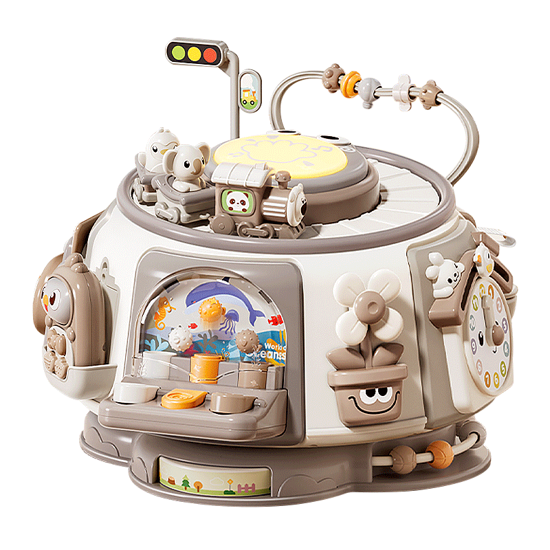 Kakabeier Montessori Early Education 40-in-1 Treasure Box Baby Toy Hand Drum Busy Box 0-3 Years Old Full Moon and First Birthday Gift
