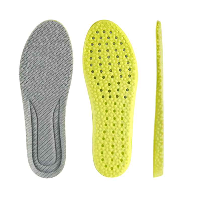 Footprint Tribe 2 Pairs Men's Sports Odor-Resistant Insoles Soft Cushioned Long-Standing Comfort Summer Sweat-Absorbing Breathable Antibacterial Size 39-40