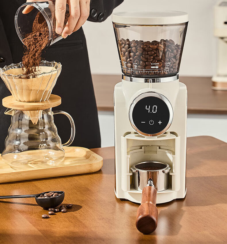 CLITON Electric Coffee Grinder for Office And Home Use, Small Italian-Style Coffee Bean Grinder, Automatic Powder Grinder with Stainless Steel Grinding Disc 2
