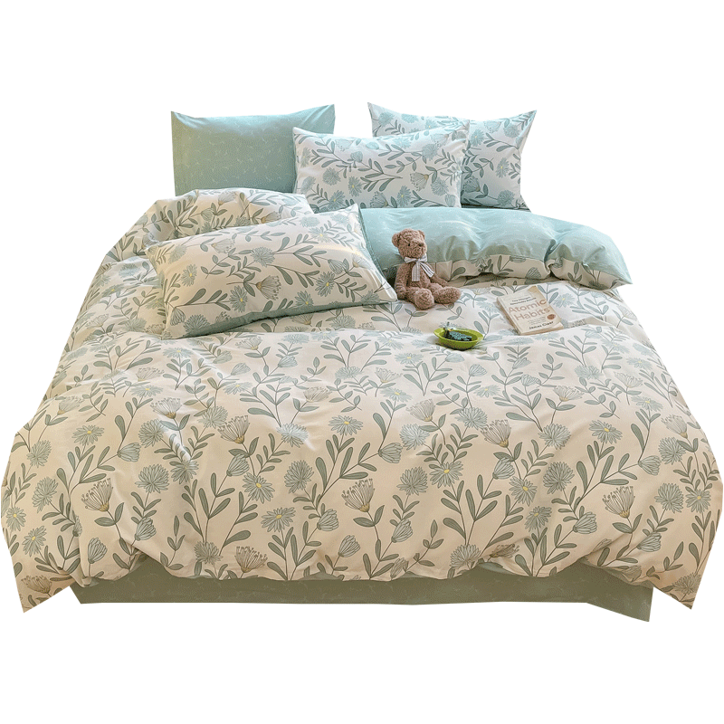 Hodo 100% Cotton Duvet Cover Single Piece Home Dormitory Cotton Quilt Cover Double/Single Full Cotton Quilt Cover 200*230cm Fengling