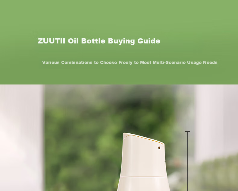 Zuutii Oil Bottle Kitchen Automatic Open-Close Glass Jar Seasoning Leak-Proof Gravity Vinegar Soy Sauce Bottle Mini 170ml 4