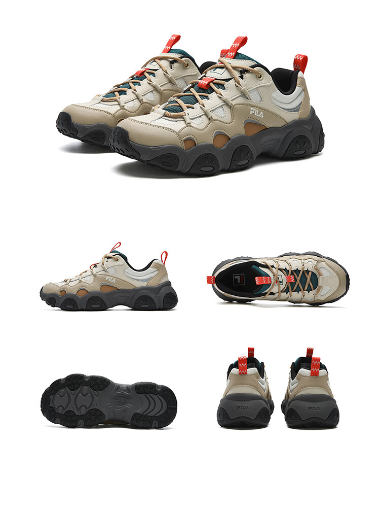 FILA Official Men's Cat Claw 7th Generation Dad Shoes 2026 Spring Thick-Soled Casual Sports Shoes 35