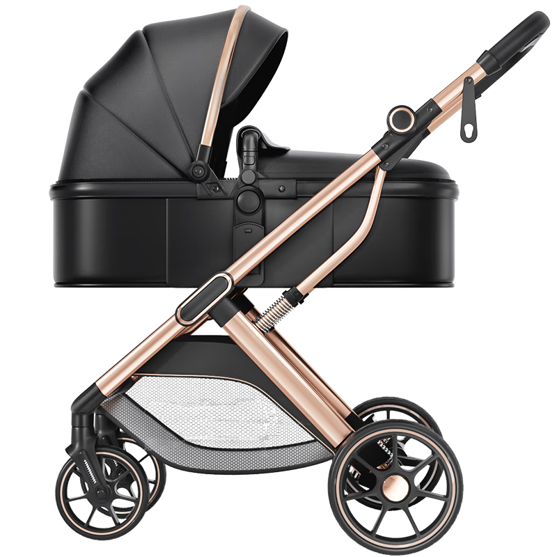 ANGI BABY Baby Stroller Convertible Reclining Lightweight Foldable High Landscape Dual Shock Absorption Reversible Pushchair