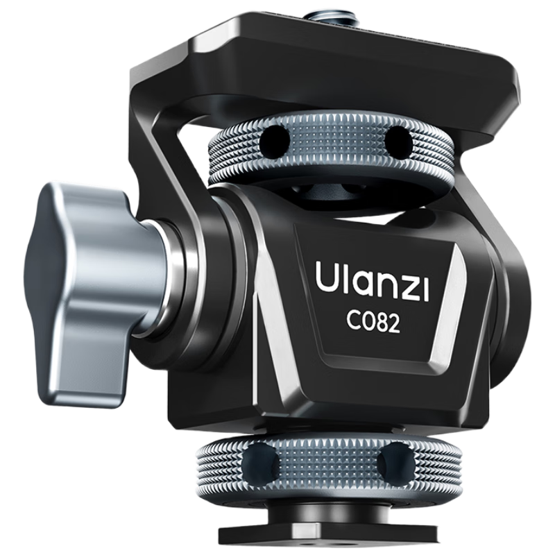 Ulanzi CO82 Adjustable Damping Knob Snail Head Tripod Micro Single DSLR Camera Cold Shoe Mount Arca-Swiss 1/4 Screw Rabbit Cage Base Camera Rig Accessory