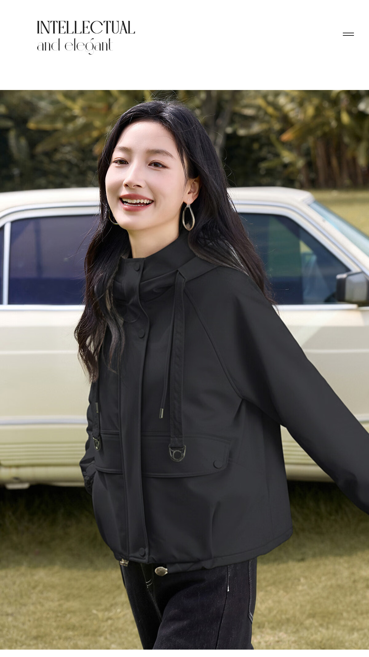 Chushen Spring and Autumn Short Jacket for Women with Hood, Exquisite Pocket Design, Versatile Loose Casual Top Coat S143U2011 27